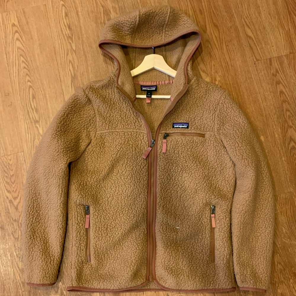COPY - Patagonia retro pile hoodie, beech brown, like new